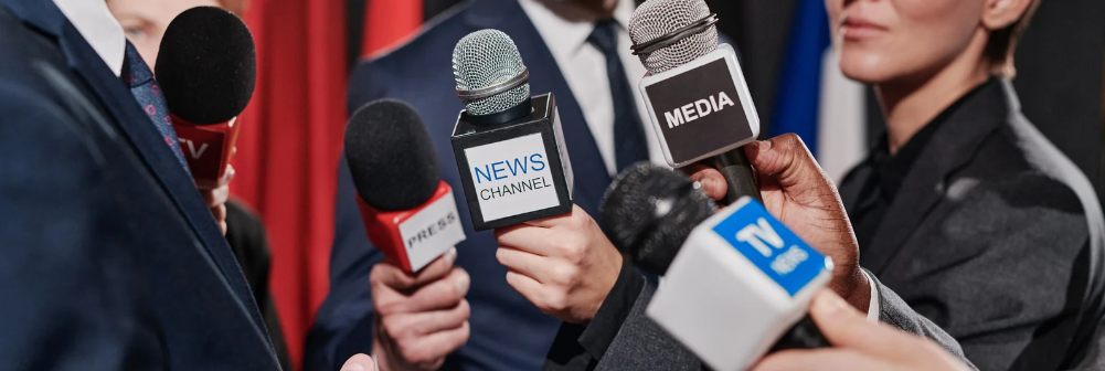 Journalists waiting for a comment.